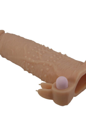 PRETTY LOVE - QUILLON FUNDA PARA PENE CON ESTIMULADOR DE CLÍTORIS Y VIBRACIÓN