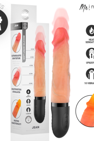 MR INTENSE - JEAN VIBRADOR UP&DOWN SILICONA CON EFECTO CALOR 24 CM -Ø- 3.8 CM