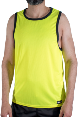 MACHO - CMV001 CAMISETA GYM AMARILLA S/M