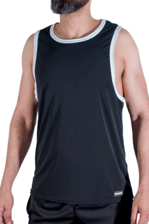 MACHO - CMV004 CAMISETA GYM NEGRA S/M