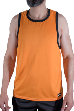 MACHO - CMV005 CAMISETA GYM NARANJA S/M