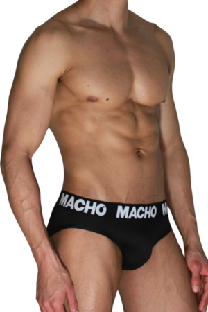 MACHO - MCH007 SLIP CLÁSICO NEGRO + NEGRO S