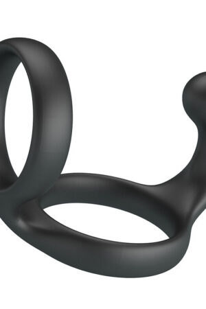 CRAZY BULL - FLORIAN ANILLO DOBLE PARA PENE Y TESTÍCULOS SILICONA NEGRO