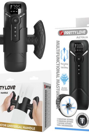 PRETTY LOVE - AETOLA MASTURBADOR AUTOMÁTICO MULTIFUNCIÓN CON SOPORTE NEGRO
