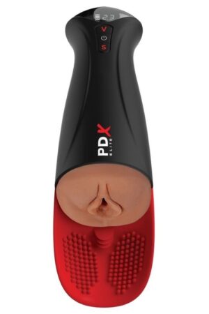 PDX ELITE - MASTURBADOR AUTOMÁTICO FAP-O-MATIC PRO XL VIBRADOR MARRÓN 34.9 CM