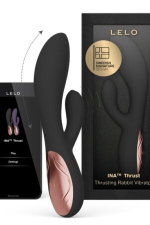 LELO - INA THRUST VIBRADOR RABBIT CON EMPUJE NEGRO