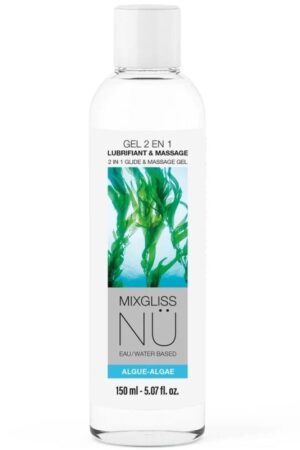 MIXGLISS - GEL NÜ 2 EN 1 LUBRICANTE BASE AGUA Y MASAJE NURU ALGA 150 ML