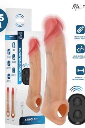 MR INTENSE - ARNOLD M VIBRADOR FUNDA PENE SILICONA CONTROL REMOTO 14.5 CM -Ø- 4 CM
