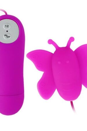 BAILE - ESTIMULADOR DE CLÍTORIS MARIPOSA LOVE EGGS 12 VELOCIDADES LILA CONTROL REMOTO