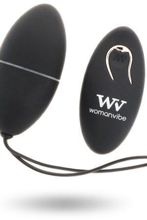 WOMANVIBE - ALSAN HUEVO CONTROL REMOTO NEGRO SILICONA NEGRO