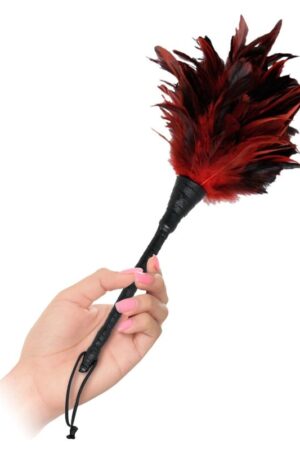 FETISH FANTASY SERIES - BLACK & RED FRISKY FEATHER TICKLER