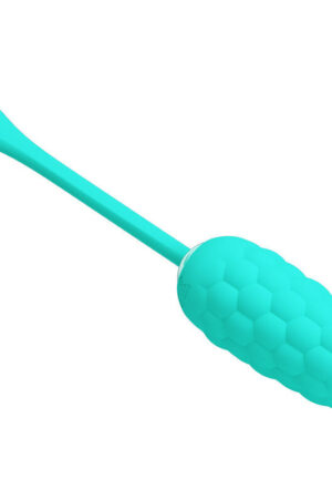 PRETTY LOVE - VIBRATING EGG WITH AQUA GREEN RECHARGEABLE MARINE TEXTURE