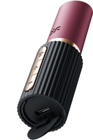 SATISFYER - DEEP KISS ESTIMULADOR CLÍTORIS POR ONDAS GRANATE / NEGRO
