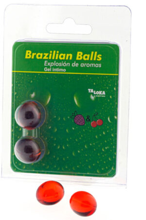 TALOKA - BRAZILIAN BALLS GEL ÍNTIMO FRESA & CEREZA 2 BOLAS