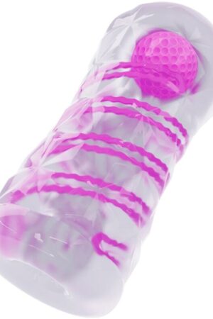 PRETTY LOVE - MASTURBADOR MASCULINO FANTASY ESPIRAL INTERNA Y BOLAS TRANSPARENTE