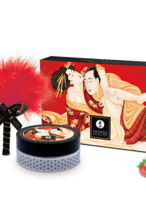 SHUNGA - STRAWBERRY EDIBLE MASSAGE POWDER KIT