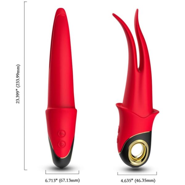 ARMONY - SHADOW VIBRATOR DOUBLE-HEAD TEASING RED - Image 3