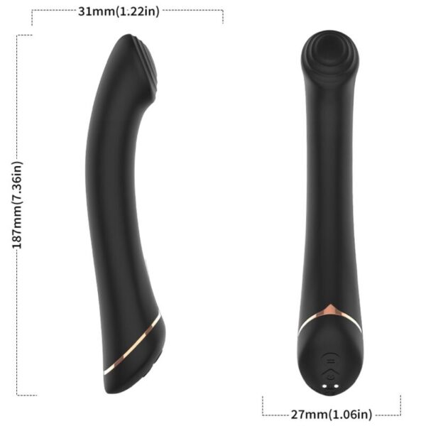 ARMONY - VIBRATOR FALT HEAD SILICONE BLACK - Image 3