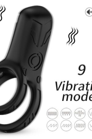 ARMONY - DOBLE ANILLO VIBRADOR NEGRO