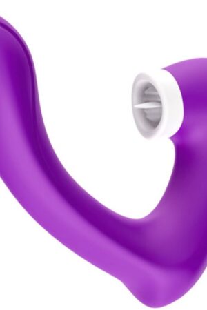 ARMONY - SECRETKISS ESTIMULADOR CON LENGUA CLITORIS & VIBRADOR CURVO VIOLETA