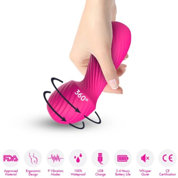 ARMONY - DAZZLE MASSAGER  VIBRATOR SMALL FUCHSIA - Image 2