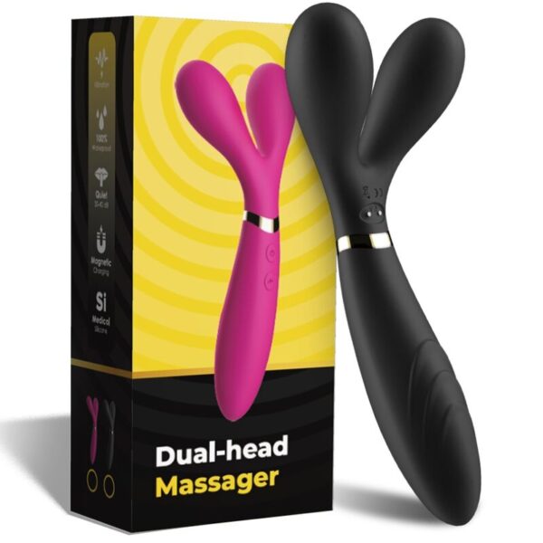 ARMONY - Y-WAND MASSAGER  VIBRATOR DOUBLE HEAD BLACK - Image 5