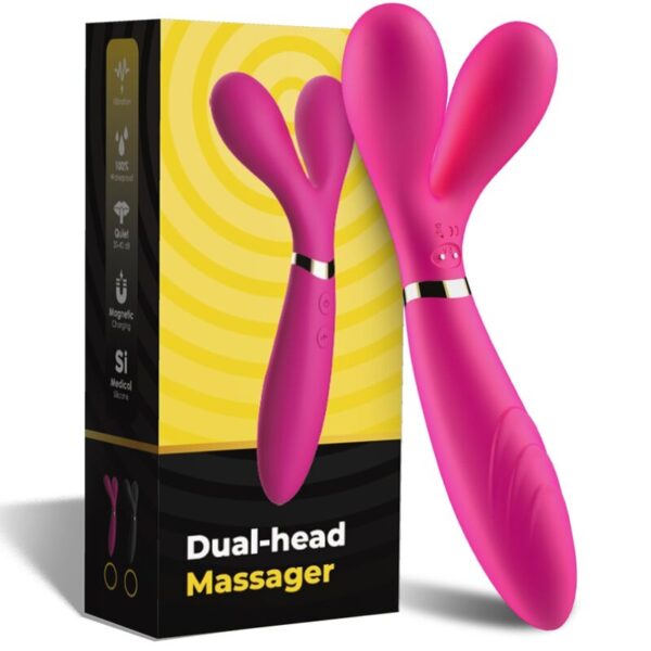 ARMONY - Y-WAND MASSAGER  VIBRATOR DOUBLE HEAD FUCHSIA - Image 5