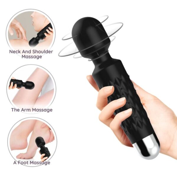 ARMONY - POSTMAN MASSAGER  VIBRATOR SUPER FLEXIBLE HEAD BLACK