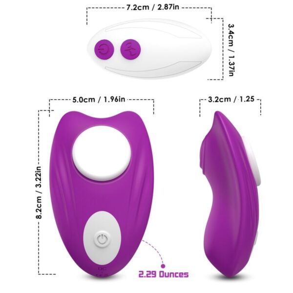 ARMONY - BUTTERFLY WEARABLE PANTIES VIBRATOR REMOTE CONTROL PURPLE - Image 3