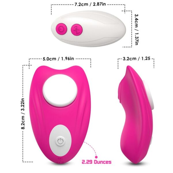 ARMONY - BUTTERFLY WEARABLE PANTIES VIBRATOR REMOTE CONTROL PINK - Image 2