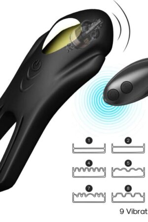 ARMONY - ROADSTER ANILLO VIBRADOR DOBLE CONTROL REMOTO NEGRO
