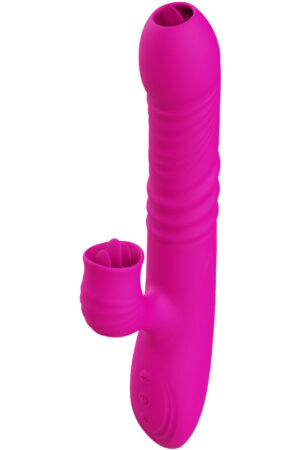 ARMONY - FANNY VIBRADOR MULTIFUNCION DOBLE LENGUA EFECTO CALOR FUCSIA