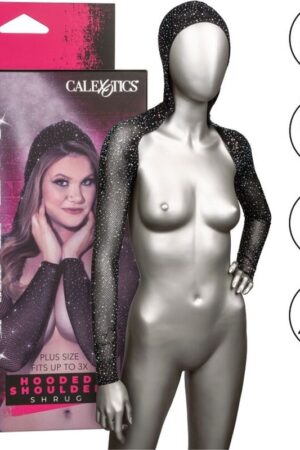 CALEXOTICS - RADIANCE ENCOGIMIENTO DE HOMBROS CON CAPUCHA PEDRERÍA TALLA GRANDE