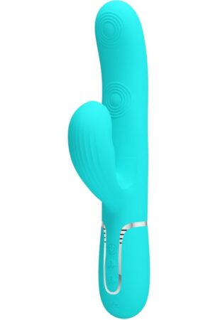 PRETTY LOVE - PERLITA VIBRADOR PUNTO G 3 EN 1 MULTIFUNCIÓN VERDE AGUA