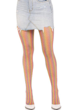 LEG AVENUE - MEDIAS DE CROCHET MULTICOLOR