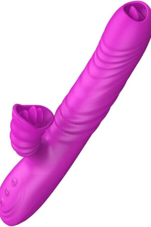 ARMONY - ANGELIA VIBRADOR MULTIFUNCION DOBLE LENGUA EFECTO CALOR VIOLETA