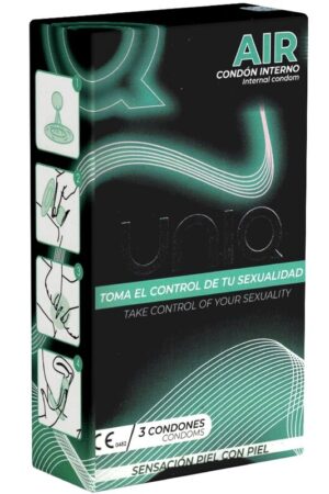 UNIQ - AIR LATEX FREE FEMALE CONDOM 3 UNITS