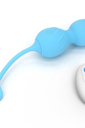 ARMONY - BLOSSOMS PESAS VAGINALES VIBRADOR CONTROL REMOTO 10 VIBRACIONES AZUL