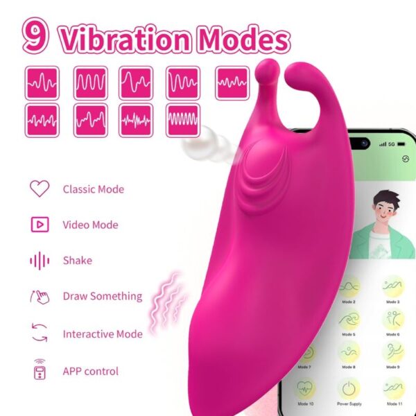 ARMONY - HONEYBEE WEARABLE PANTIES VIBRATOR G-SPOT FUCHSIA - FREE APP - Image 4