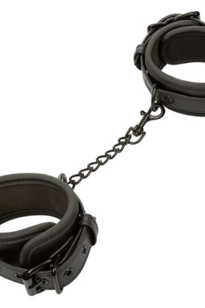 CALEXOTICS - NOCTURNAL ANKLE CUFFS LEATHER ADJUSTABLE BLACK