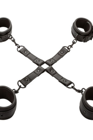 CALEXOTICS - NOCTURNAL HOG TIE CONNECTOR CUERO AJUSTABLE BLACK