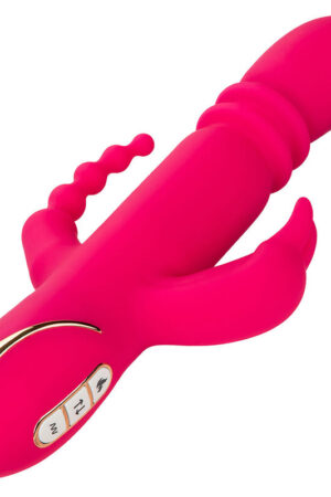 CALEXOTICS - JACK FANTASY TRIPLE VIBRADOR CALENTABLE RABBIT ROSA