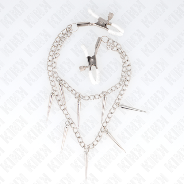 KINK - NIPPLE CLAMPS WITH SPIKES CHAINS 30 CM - Image 2