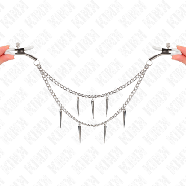 KINK - NIPPLE CLAMPS WITH SPIKES CHAINS 30 CM - Image 4