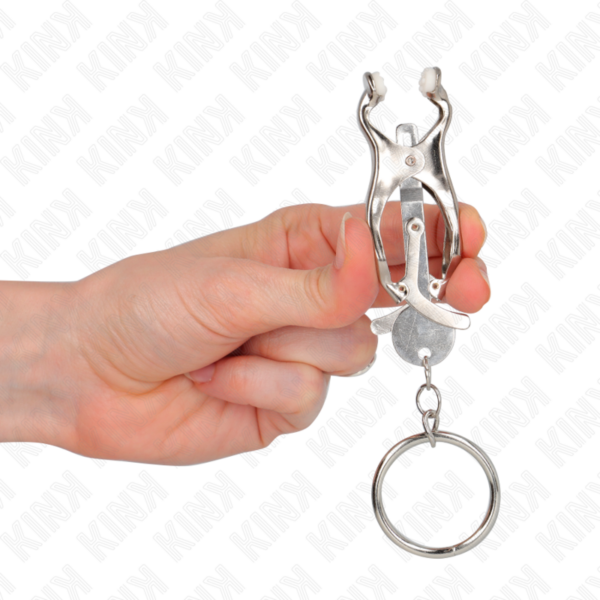 KINK - O-RING JAPANESE CLOVER NIPPLE CLAMPS SILVER - Image 4