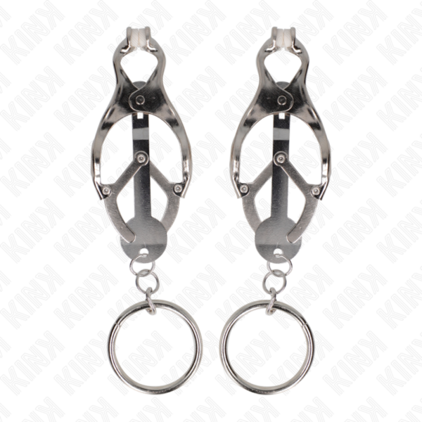 KINK - O-RING JAPANESE CLOVER NIPPLE CLAMPS SILVER - Image 2