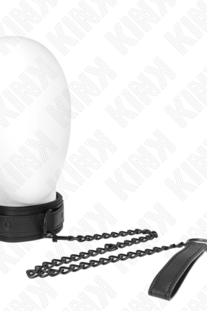 KINK - NEOPRENE BONDAGE COLLAR MODEL 2 WITH BELT 78 CM ADJUSTABLE 37.5 X 49.5 CM