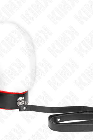 KINK - NECKLACE WITH BELT 116 CM WITH RED LEATHER STRAP ADJUSTABLE 40-48 CM X 6 CM