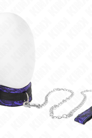 KINK - SHORT VELVET LACE NECKLACE WITH BELT 105 CM WITH NYLON TRIM 44 X 5.5 CM