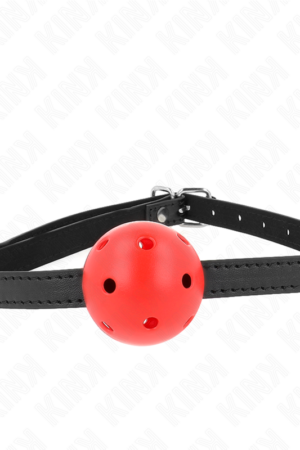 KINK - SIMPLICITY RED BREATHABLE 4.5 CM BALL GAG 62 x 1.5 CM